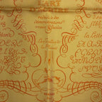Hermes Scarf Silk Carre 45 Lart Decrire Calligraphy Art Yellow
