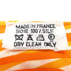 Hermes Twilly Scarf Silk Orange White