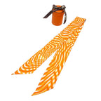 Hermes Twilly Scarf Silk Orange White
