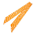 Hermes Twilly Scarf Silk Orange White