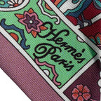 Hermes Twill Scarf Silk Au Pays Des Oiseaux Fleurs in the Land of Blooming