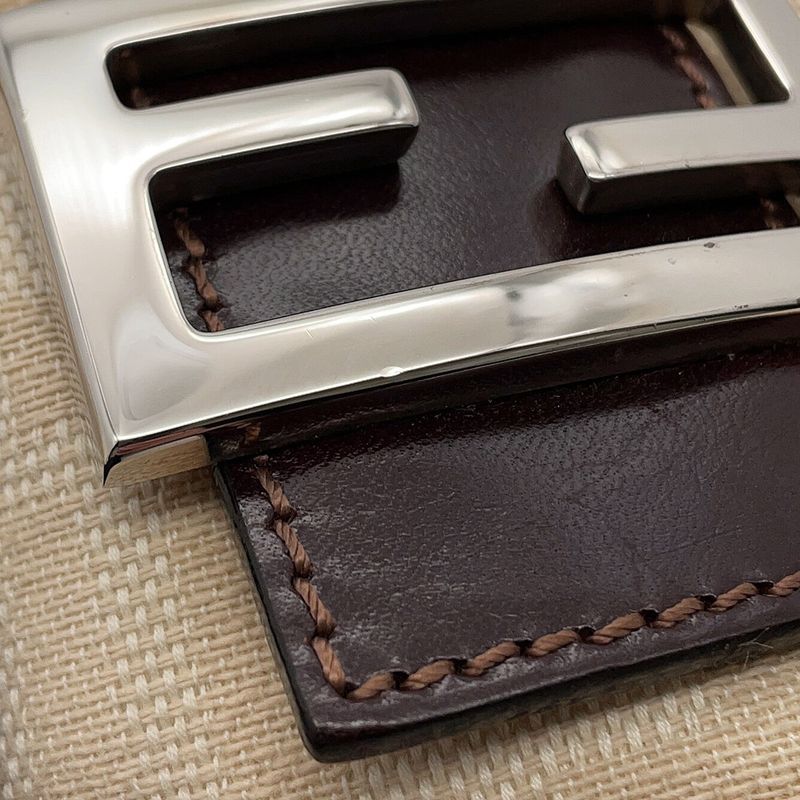 Fendi Mamma Bucket Zucca Pattern Canvas Shoulder Bag Beige Brown