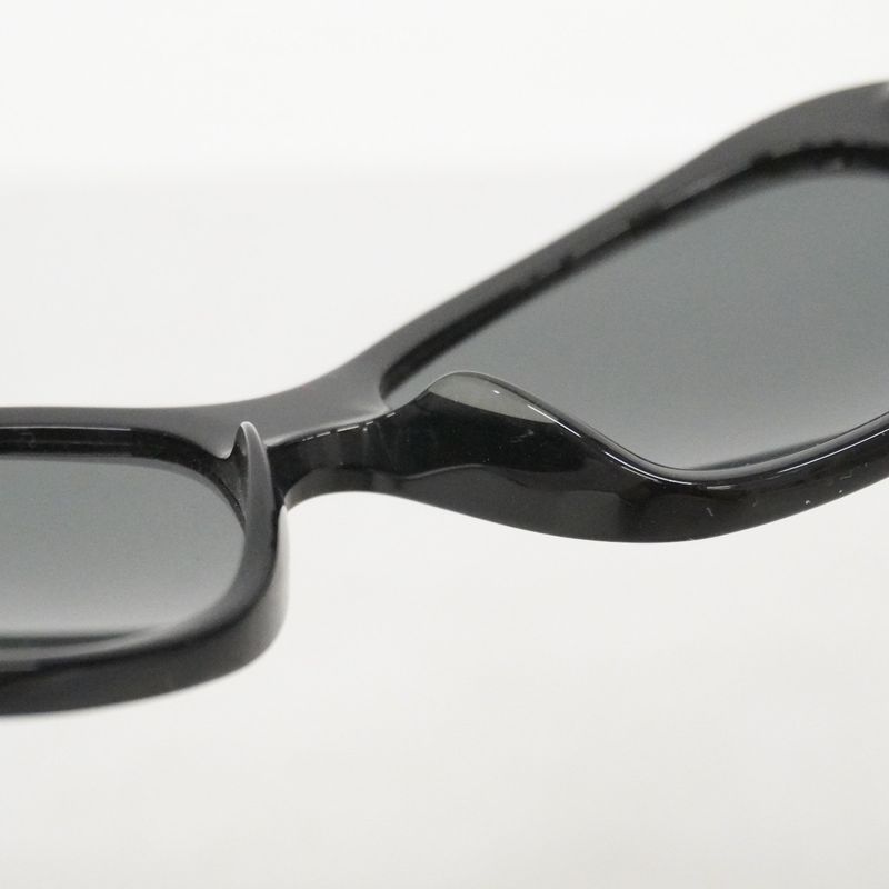 Chanel Sunglasses Plastic Black Silver