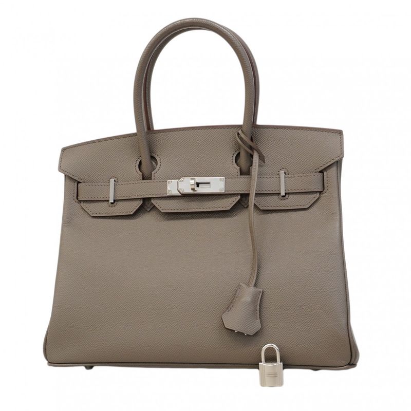 Hermes Handbag Birkin 30 Veau Epsom Ethane Silver