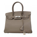 Hermes Handbag Birkin 30 Veau Epsom Ethane Silver