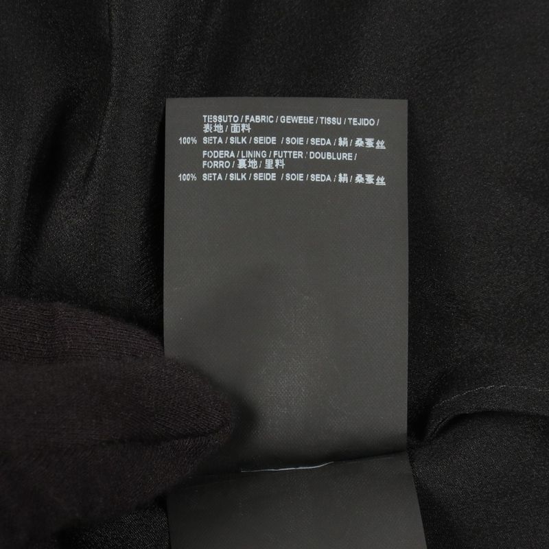 Balenciaga Dress Chiffon Bowtie Black Silk