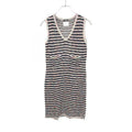 Chanel Dress Tweed Rayon Cotton Navy Multicolor