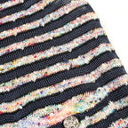 Chanel Dress Tweed Rayon Cotton Navy Multicolor