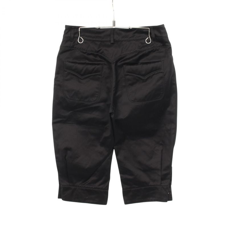 Chanel Pants CC Logo Rhinestone Flower Button Cotton Shorts