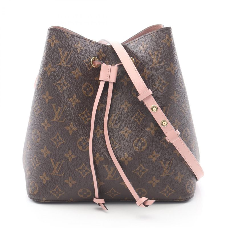 Louis Vuitton Shoulder Bag NeoNoe Rose Poodle Canvas Rose Poodle Brown Pink