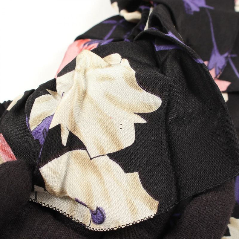 Prada Dress Silk Black 42 Multicolor