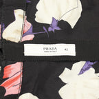 Prada Dress Silk Black 42 Multicolor