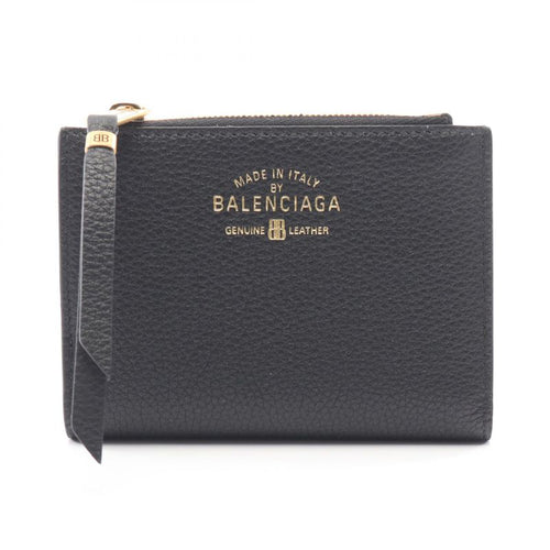 Balenciaga Bifold Wallet Carrie Coin&card Holder Black