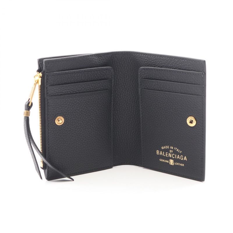 Balenciaga Bifold Wallet Carrie Coin&card Holder Black
