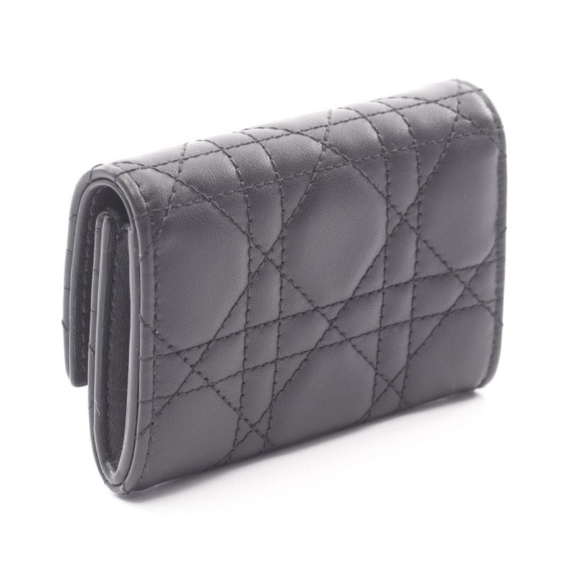 Dior Bifold Wallet Miss Dior Gricine Black Leather