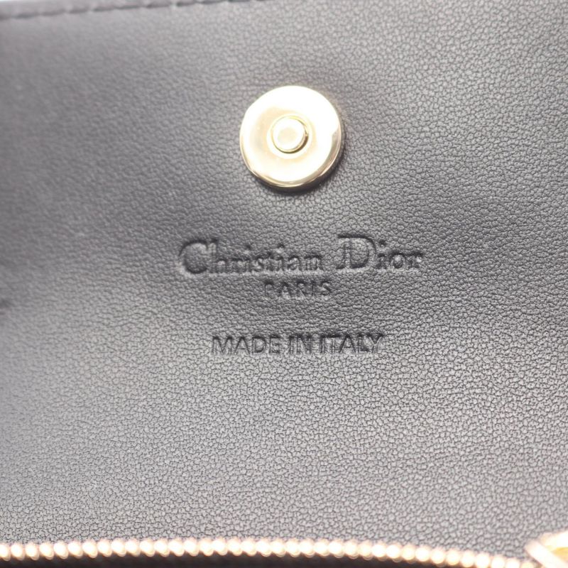 Dior Bifold Wallet Miss Dior Gricine Black Leather