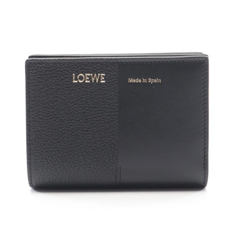 Loewe Bifold Wallet Duet Compact Black Leather