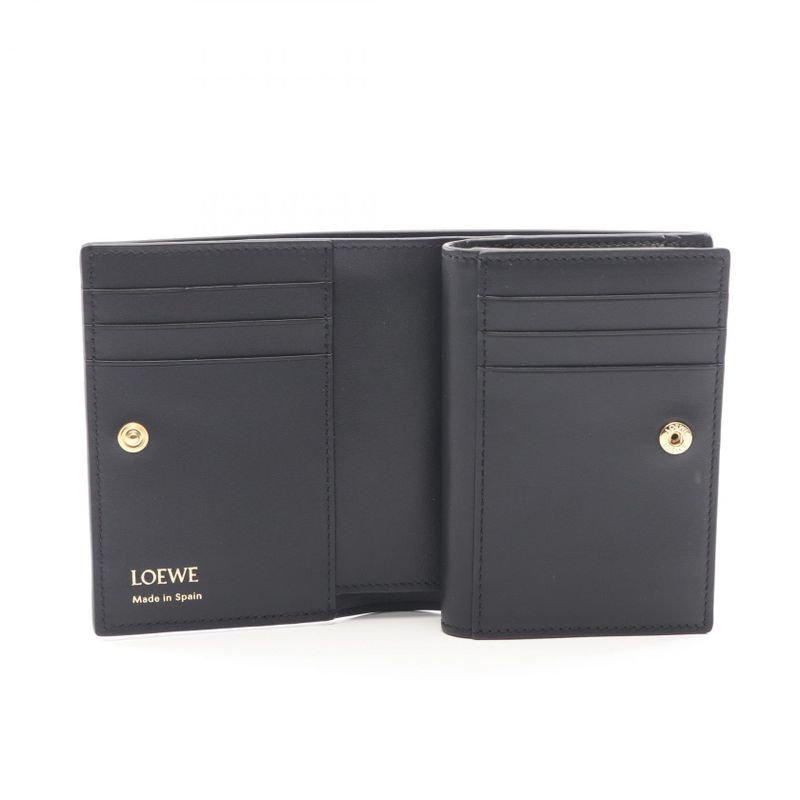 Loewe Bifold Wallet Duet Compact Black Leather