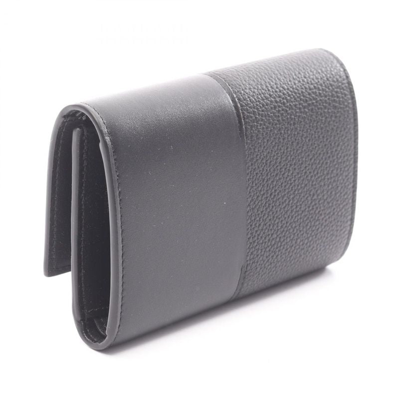 Loewe Trifold Wallet Vertical Small Black Leather