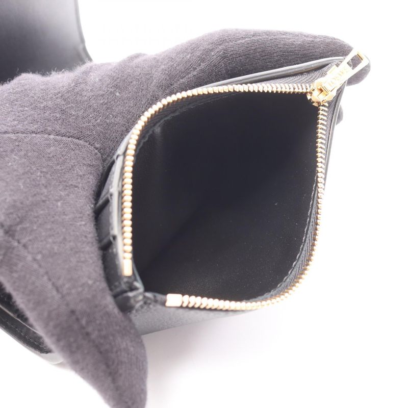 Loewe Trifold Wallet Vertical Small Black Leather