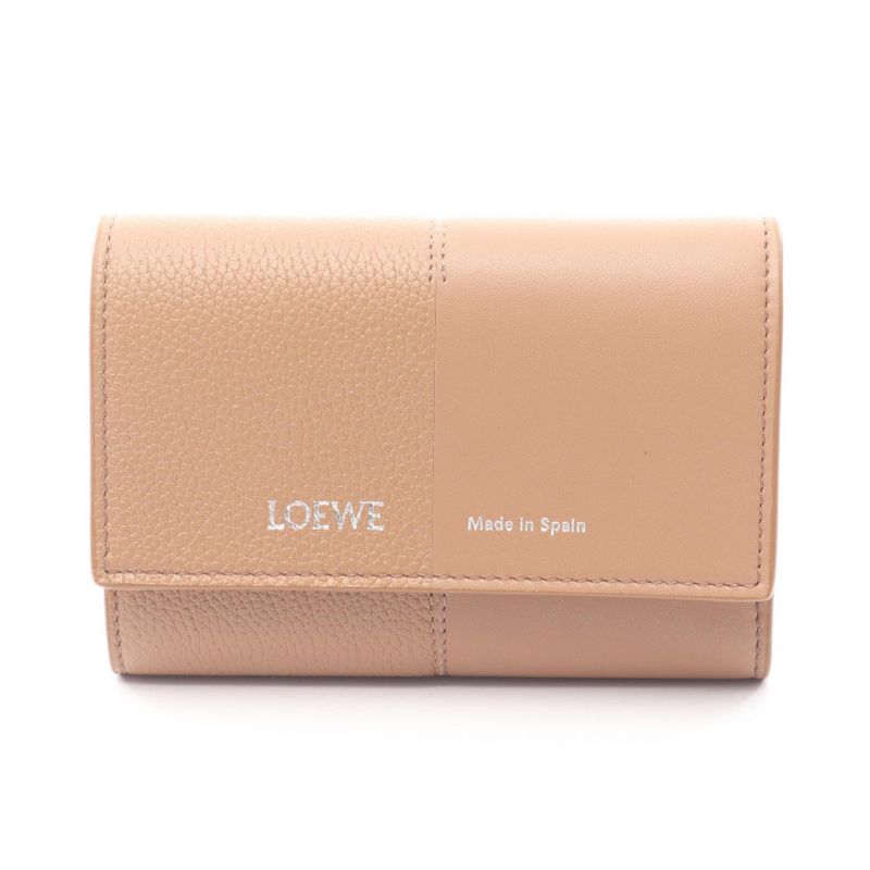 Loewe Trifold Wallet Vertical Small Mocha Leather
