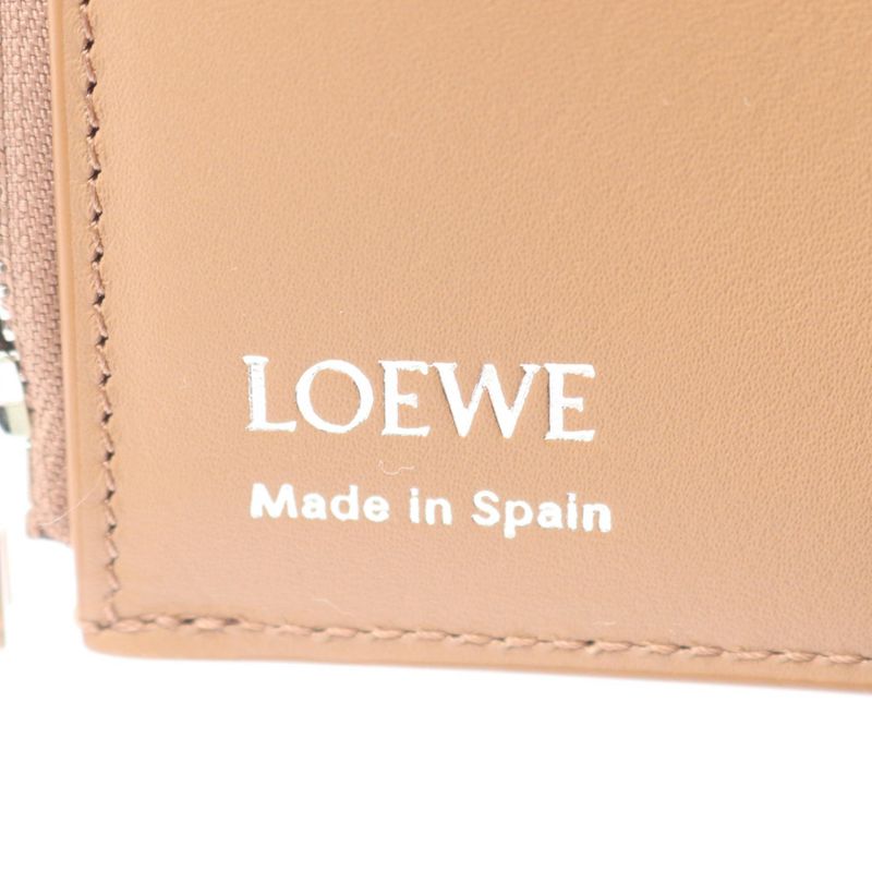 Loewe Trifold Wallet Vertical Small Mocha Leather