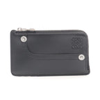 Loewe Coin Case Panta Card Holder Black Leather