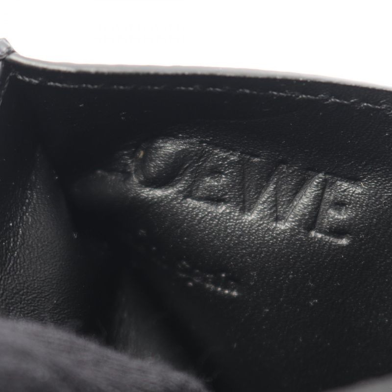 Loewe Card Case Anagram Black Gold Leather