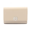 Loewe Trifold Wallet Anagram Vertical Small Gray Leather