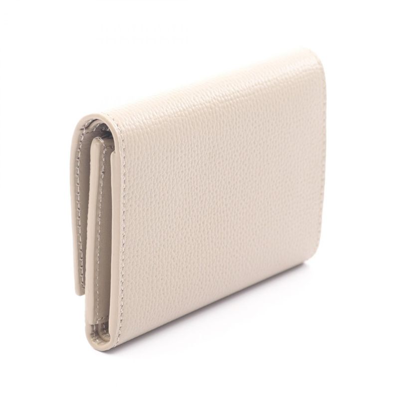 Loewe Trifold Wallet Anagram Vertical Small Gray Leather