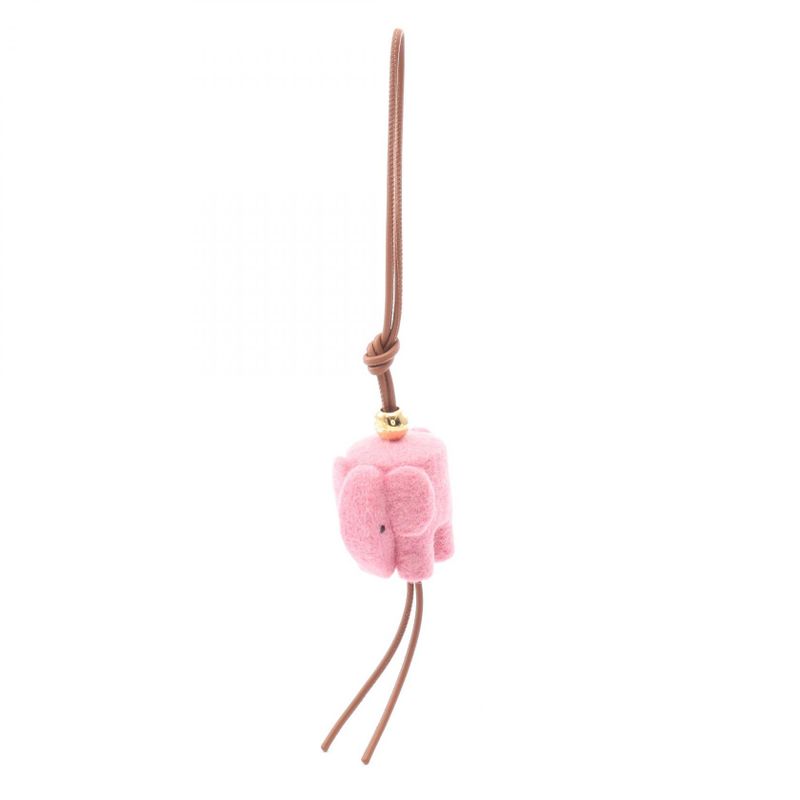 Loewe Charm Elephant Pink Leather