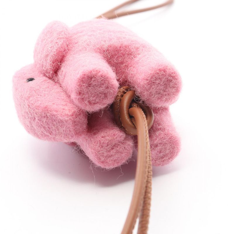 Loewe Charm Elephant Pink Leather