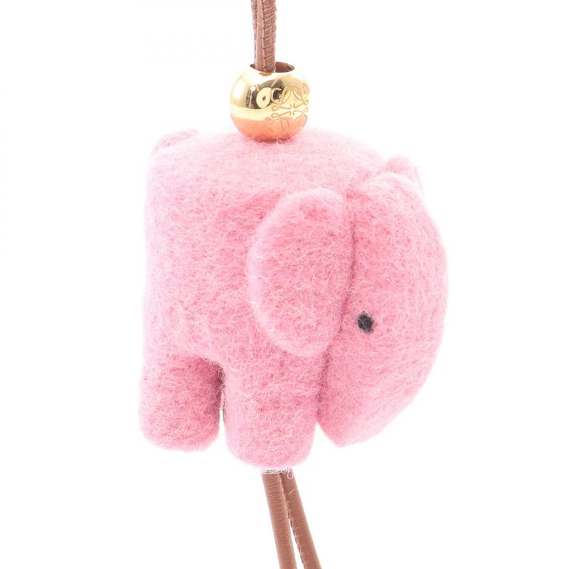 Loewe Charm Elephant Pink Leather