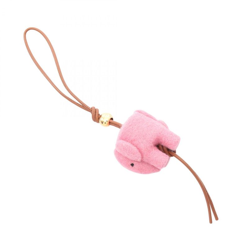 Loewe Charm Elephant Pink Leather