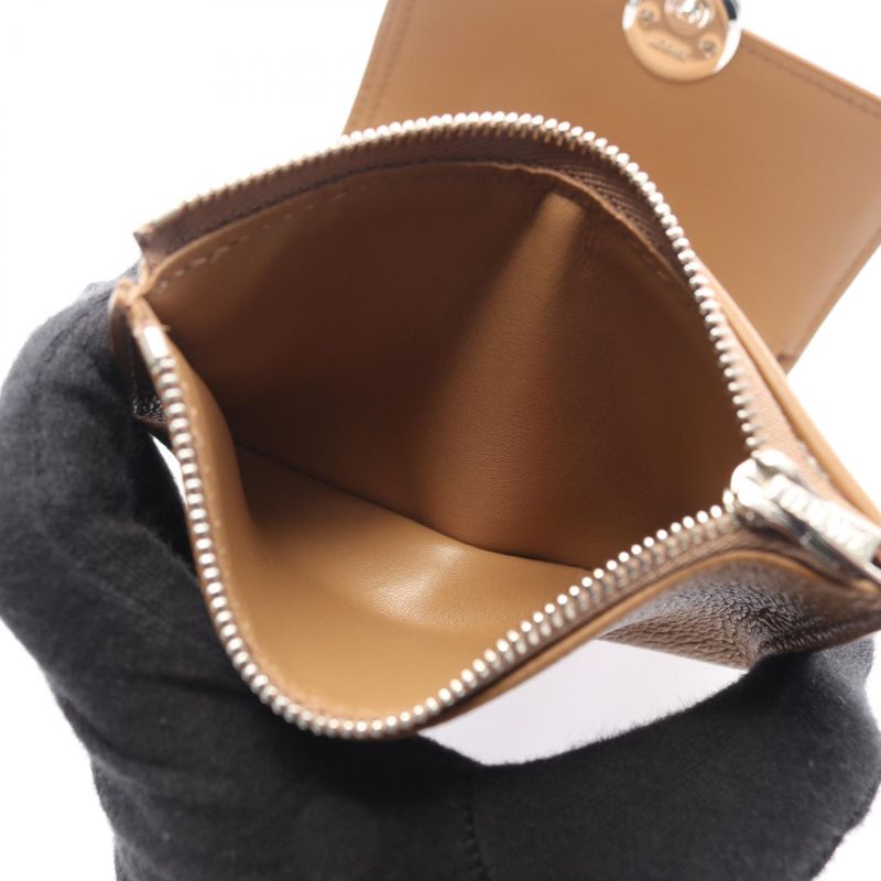 Loewe Trifold Wallet Pebble Small Vertical Mocha Leather