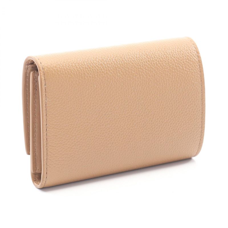 Loewe Trifold Wallet Pebble Small Vertical Mocha Leather