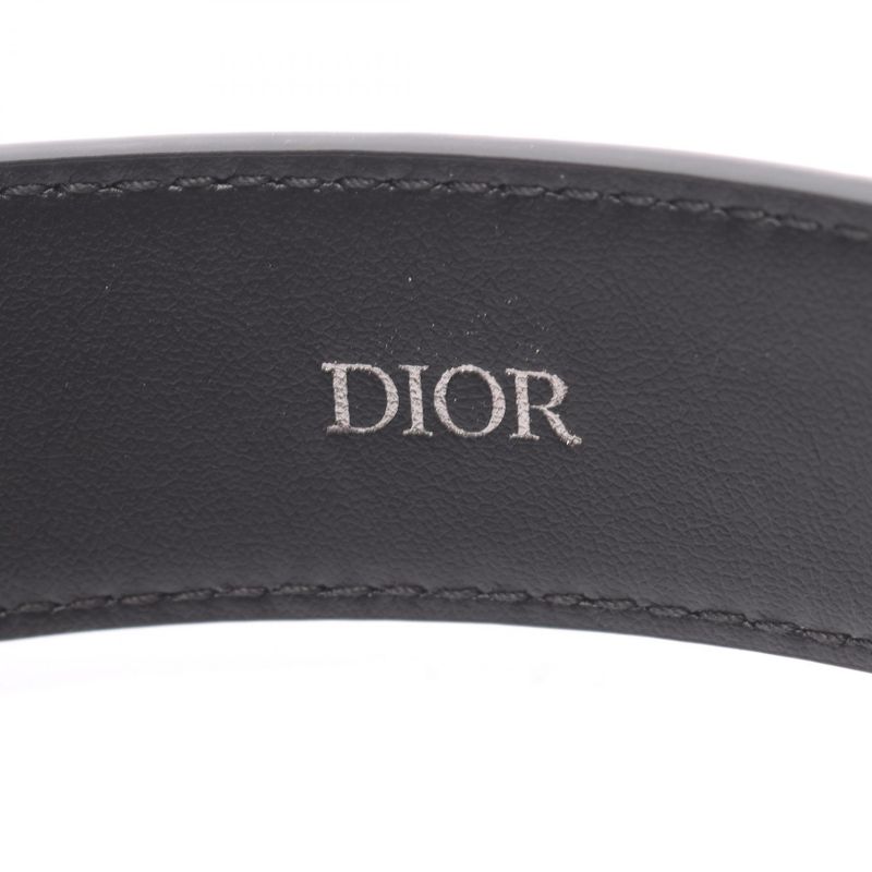 Dior Belt CD Logo Black Leather