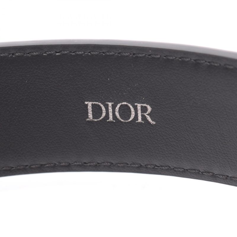 Dior Belt CD Logo Black Leather
