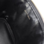 Chanel Handbag CC Logo Black Leather CC Vertical