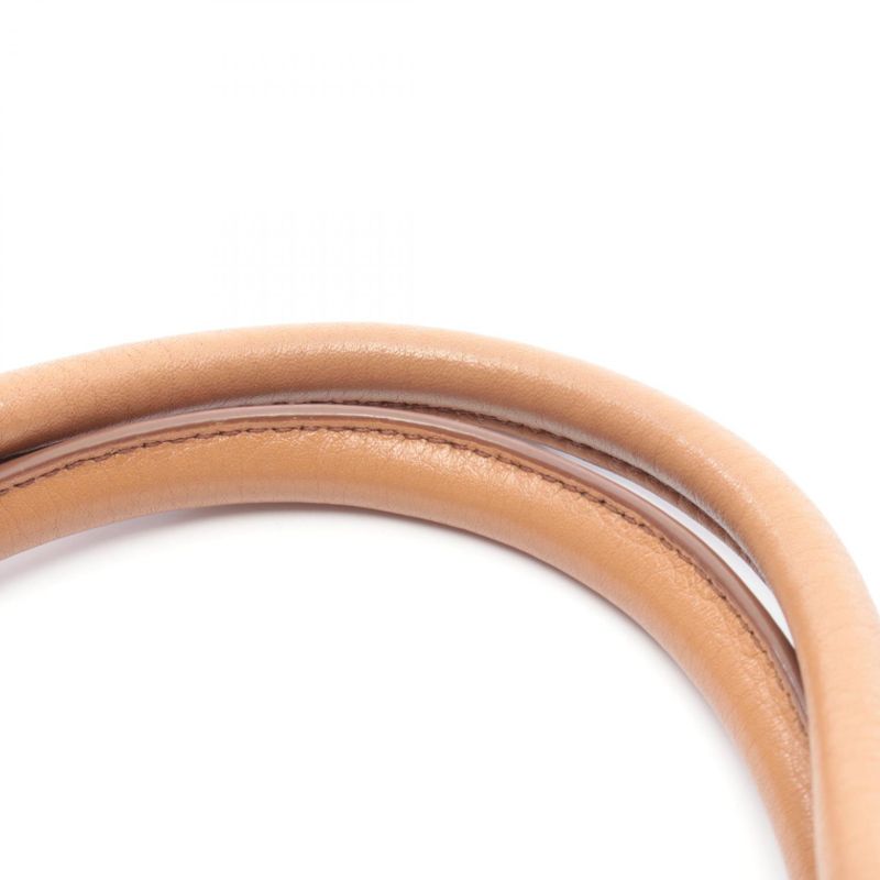 Prada Handbag Vitello Daino Camel Leather Triangle Logo 2-Way