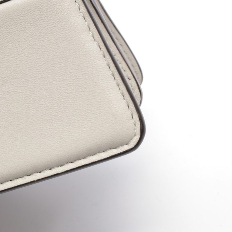 Fendi Handbag Peekaboo ISee Small Micro White Leather