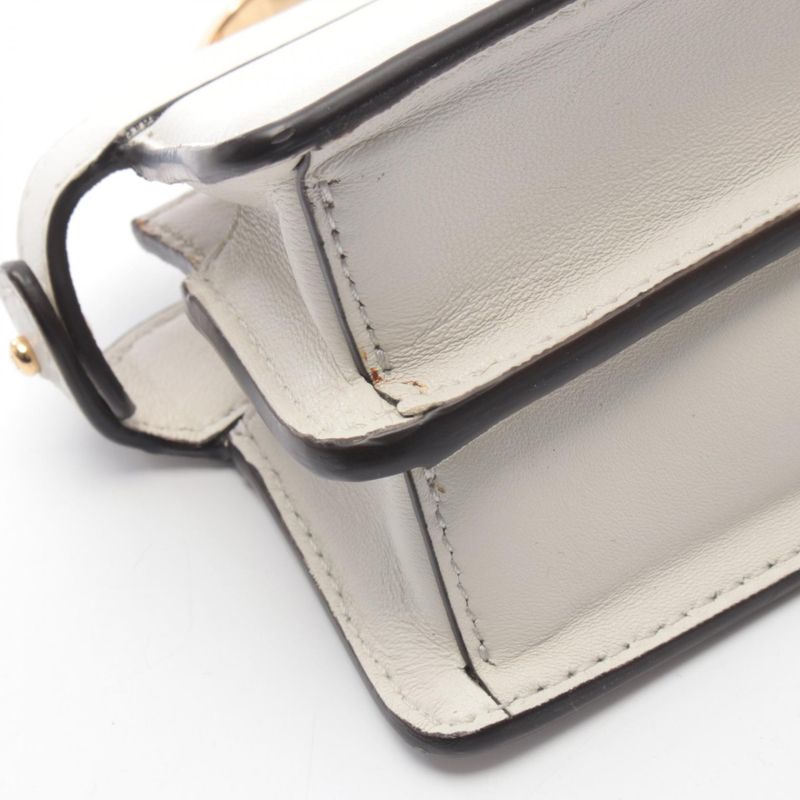 Fendi Handbag Peekaboo ISee Small Micro White Leather