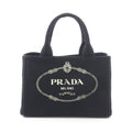 Prada Tote Canapa Black Canvas 2-Way