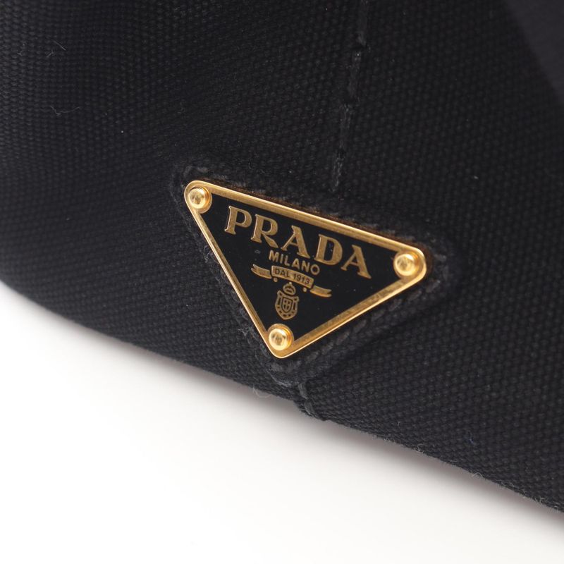 Prada Tote Canapa Black Canvas 2-Way