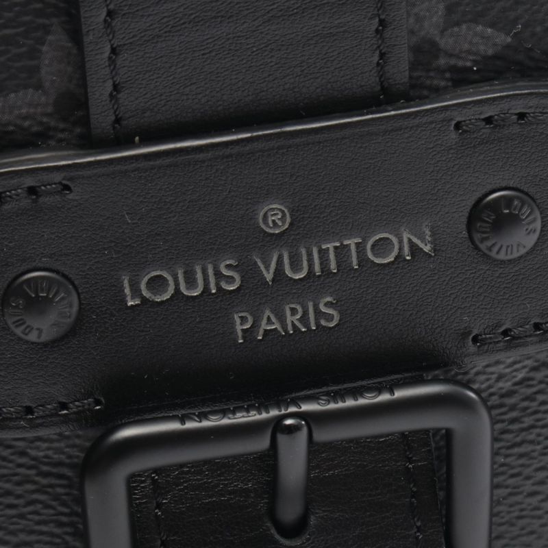 Louis Vuitton Shoulder Bag Saumur Messenger Noir Black Canvas