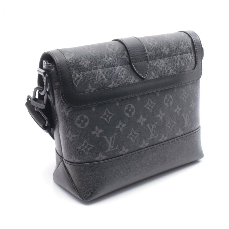 Louis Vuitton Shoulder Bag Saumur Messenger Noir Black Canvas