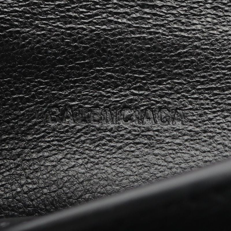 Balenciaga Shoulder Bag Cash Phone Case Black Leather Flap