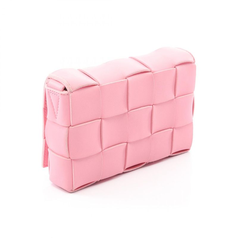 Bottega Veneta Shoulder Bag Cassette Small Pink Leather Maxi