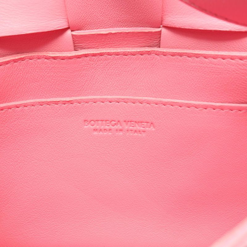 Bottega Veneta Shoulder Bag Cassette Small Pink Leather Maxi