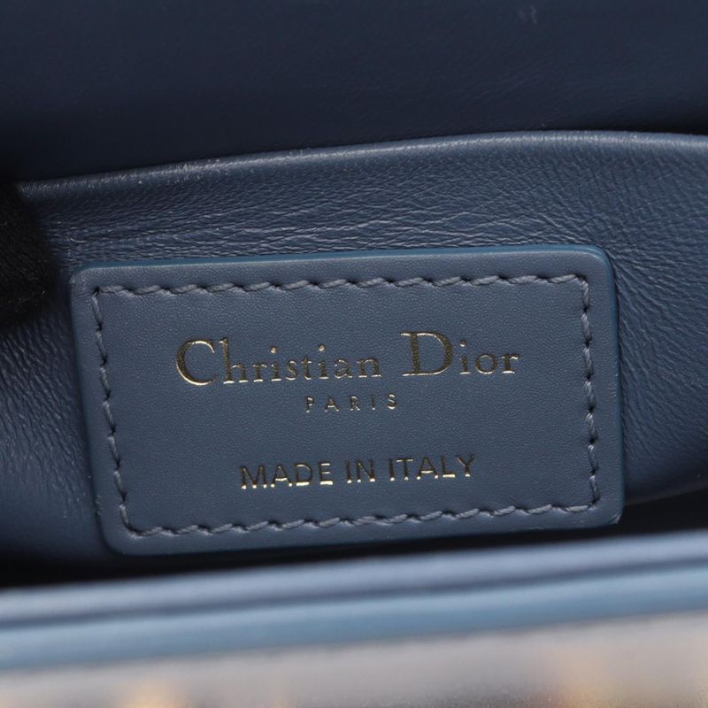 Dior Shoulder Bag 30 Montaigne Box Blue Gray Leather